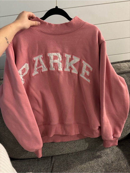 Parker Tops - Parker Dusty Pink Pullover Sweatshirt with White Appliqué